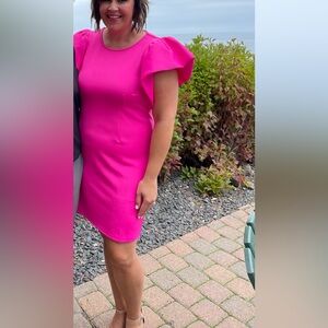 Hot pink cocktail dress